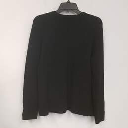 Womens Black Long Sleeve Pockets Button Front Cardigan Sweater Size Small