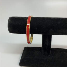 Designer Kate Spade Gold-Tone Red Enamel Fashionable Bangle Bracelet
