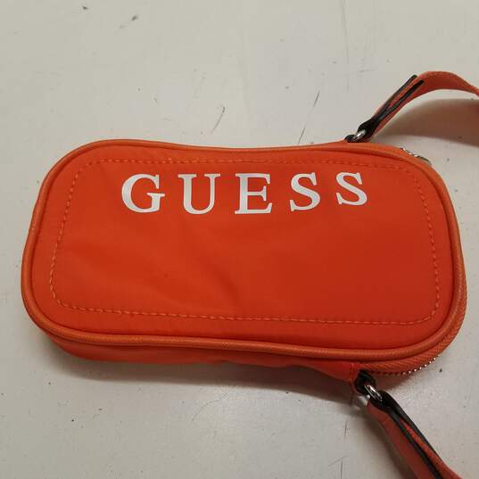 GUESS Orange Logo Nylon Cell Phone Small Shoulder Bag image number 1