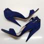 AUTHENTICATED WMNS MIU MIU SUEDE ANKLE STRAP STILLETO SIZE 38.5 image number 2