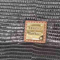 Dooney & Bourke Lizard Embossed Black Leather Letter Carrier Crossbody Bag NWT alternative image