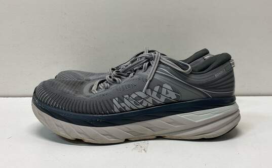 Hoka Men's Bondi 7 Grey Running Shoes Sz. 11 image number 1