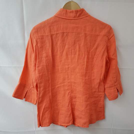 Max Mara Weekend Orange Button Up Shirt Women's SM image number 2