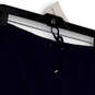 Womens Blue Flat Front Elastic Waist Pockets Drawstring Mini Skirt Size S image number 3