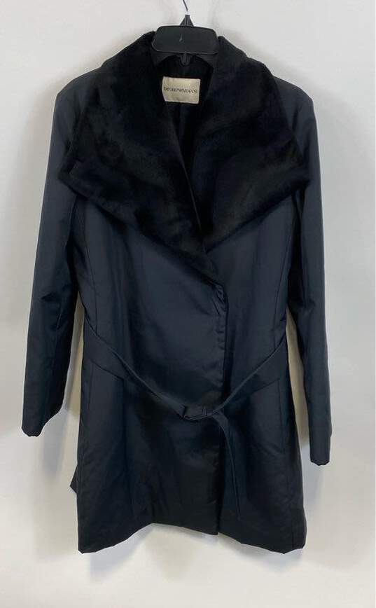 Emporio Armani Black Coat - Size 42 image number 1