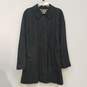 Womens Black Long Sleeve Collared Single Breasted Trench Coat Size X-Large image number 1