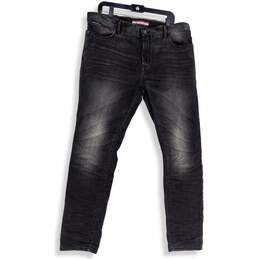 NWT Tommy Hilfiger Mens Black 5-Pocket Design Medium Wash Ankle Jean Pants 38x32