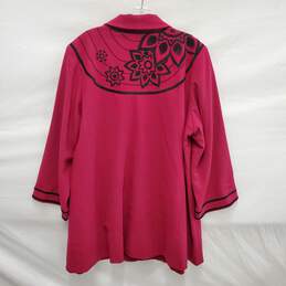 NWT Bob Mackie WM's Dark Pink Knitted Cardigan Jacket Size 1X alternative image