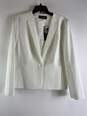 Black Label Evan Picone Women White Blazer Jacket 10 NWT image number 2