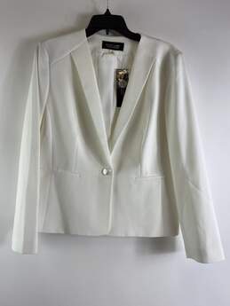 Black Label Evan Picone Women White Blazer Jacket 10 NWT alternative image