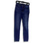 Womens Blue Denim Medium Wash Pockets Regular Fit Skinny Leg Jeans Size 26 image number 1