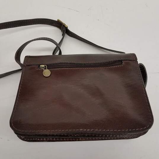 Vera Pelle Brown Leather Crossbody Bag image number 2