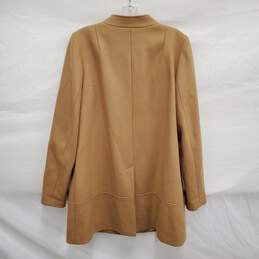 Classique's Entier WM's Funnel Neck Wool Blend Snap Button Beige Jacket  Size L alternative image