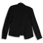 NWT Women Black Long Sleeve Zipper Pocket Open Front Blazer Size 8 image number 2