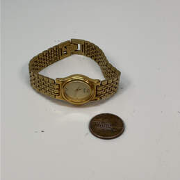 Designer Seiko V401-5109 Gold-Tone Oval Stainless Steel Analog Wristwatch alternative image