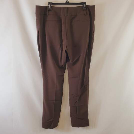 7th Ave Design Studio Women Brown Dress Pants 16 NWT image number 2