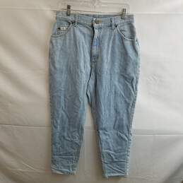 Vintage Lee Women's Light Blue Tapered Ankle Relaxed Fit Rider Jeans Size 16P