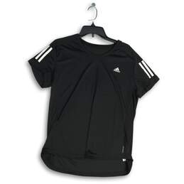 Adidas Womens Black Crew Neck Short Sleeve Activewear Pullover T-Shirt Size XL