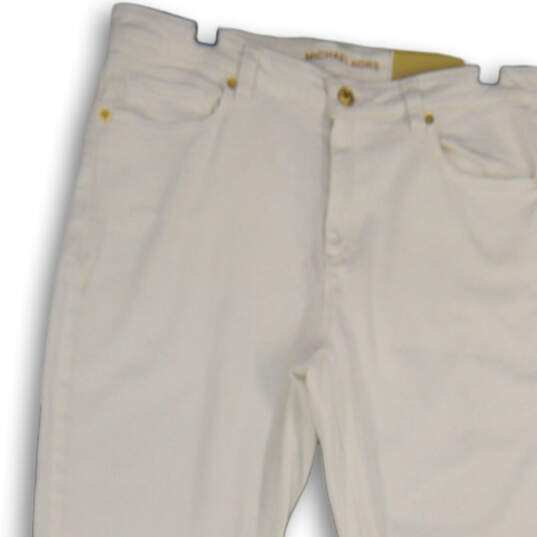 Womens Izzy White Denim Light Wash Pockets Skinny Leg Jeans Size 12 image number 3