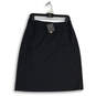 NWT Womens Black Flat Front Back Zip Straight & Pencil Skirt Size 10 image number 1