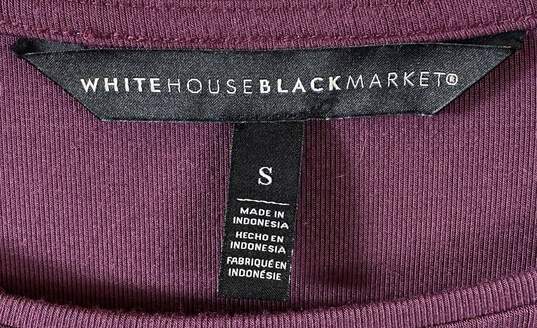 White House Black Market Women Purple Blouse S image number 4