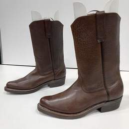 Men's Dark Brown Cowboy Boots Size 9D alternative image