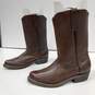 Men's Dark Brown Cowboy Boots Size 9D image number 2