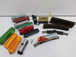 Tyco Transformer w/ Various Train Tracks & Assorted Box Cars