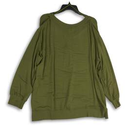 NWT Workshop Republic Womens Green V-Neck Long Sleeve Pullover Sweatshirt Sz 2X alternative image