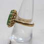 Vintage 14K Yellow Gold Oval Nephrite Ring Size 6.25 - 4.6g image number 3