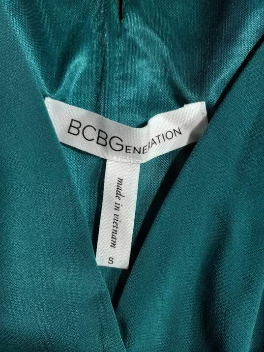 BCBGeneration Green Drape Slip Dress Women's Size S image number 3