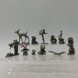 Vintage Spoontiques Pewter Figurines Animals Deer Cats Dogs
