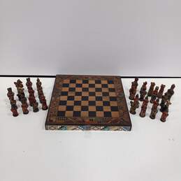 Vintage Wooden Chess Set w/Matching Pieces