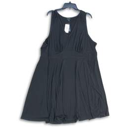 NWT Torrid Womens Black V-Neck Sleeveless Short A-Line Dress Size 4