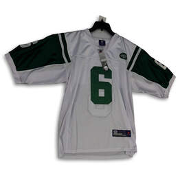 NWT Mens White New York Jets Mark Sanchez #6 NFL Football Jersey Size 52