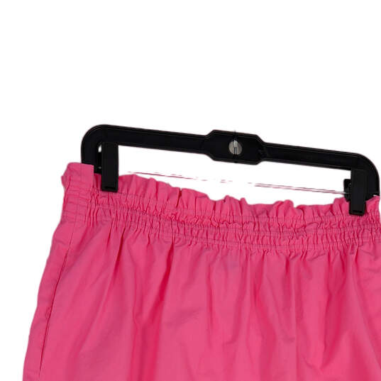 Womens Pink Elastic Waist Pleated Front Pockets Pull-On Mini Skirt Size 10 image number 3