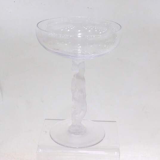 VTG Bayel France Crystal Wine Glass Bacchus Frosted Male Nude Stem image number 3