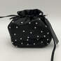 Womens Black Inner Pocket Chain Strap Drawstring Fashionable Bucket Bag image number 3