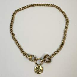 Designer Juicy Couture Gold-Tone Chain Rhinestone Choker Necklace alternative image