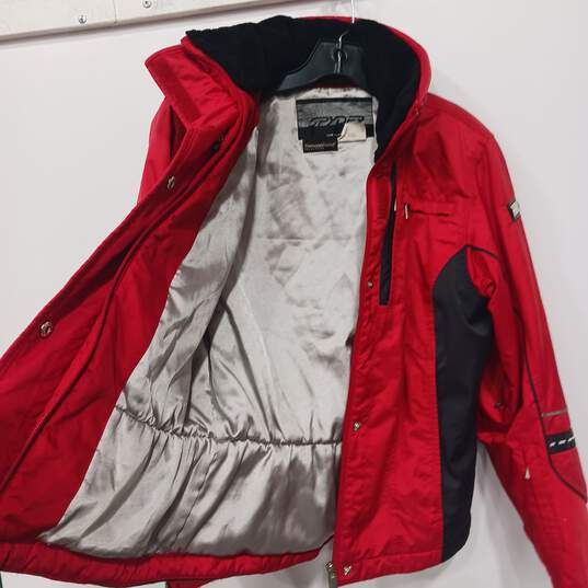 Spyder Red Full Zip Waterproof Jacket Women's Size 6 image number 3