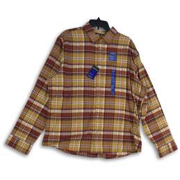 NWT APT. 9 Mens Multicolor Plaid Spread Collar Long Sleeve Button-Up Shirt XXL