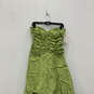 NWT Womens Hailey Logan Green Beaded Strapless Back Zip Maxi Dress Size 7/8 image number 3