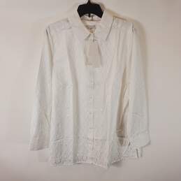 Foxcroft NYC Women White Button Up Blouse 16 NWT