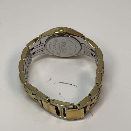 Designer Relic ZR11775 Two-Tone Rhinestone Analog Wristwatch With Box image number 5