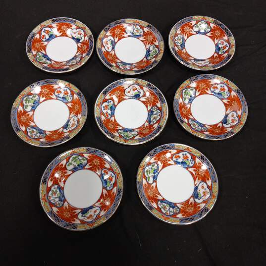 14 pcs Set of Hand Painted Japanese Floral Design Cups & Sauces image number 3