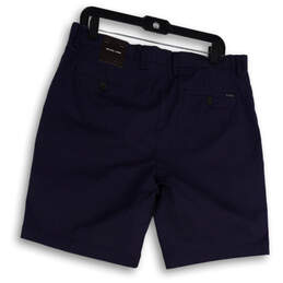 NWT Mens Blue Flat Front Slash Pockets Regular Fit Chino Shorts Size 34 alternative image