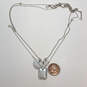 Designer Madewell Silver-Tone Chain Lobster Clasp 2 Pendant Necklace Set image number 2