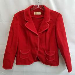 Pendleton Women's Red Wool 2 Button Blazer Size 8