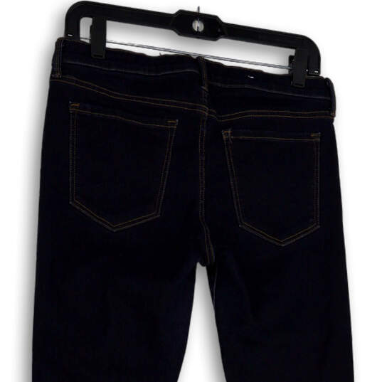 Womens Blue Denim Dark Wash Stretch Pockets Skinny Leg Jeans Size 29 image number 4