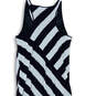 Womens Blue White Striped Sleeveless Racerback Scoop Neck Maxi Dress Sz XL image number 4